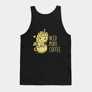 Golden Unicorn Coffee Tank Top